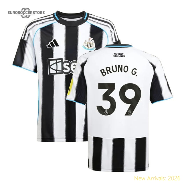 2025-2026 Newcastle Home Shirt (Kids) (Bruno G. 39)-The Soccer Shirt Hub