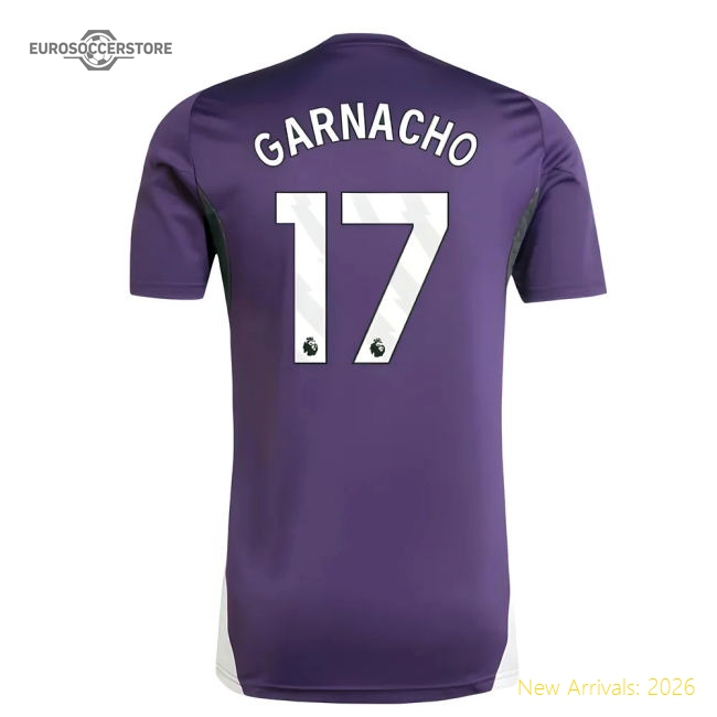 2025-2026 Man Utd Training Jersey (Aurora Plum) (Garnacho 17)-The Soccer Shirt Hub
