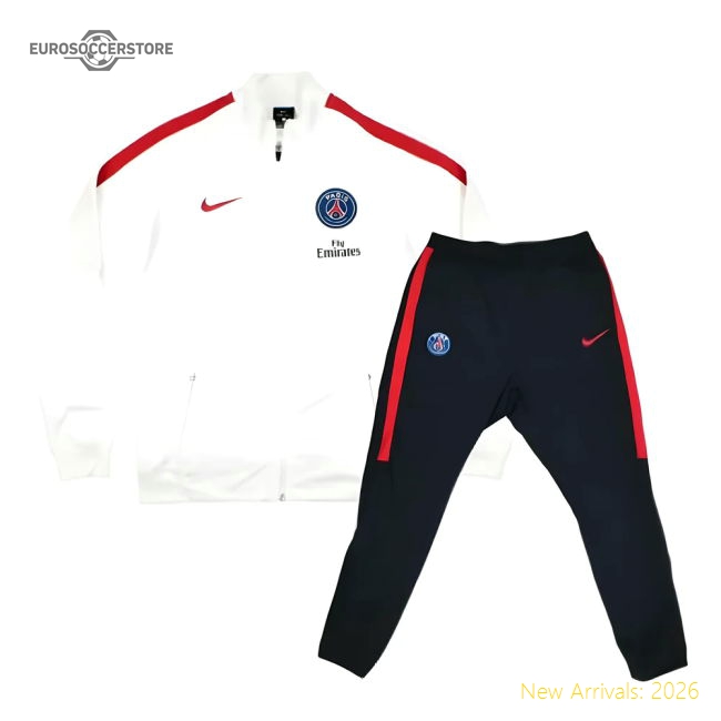 PSG 2015-16 Nike Tracksuit Top and Bottoms (L) (Very Good)-The Soccer Shirt Hub