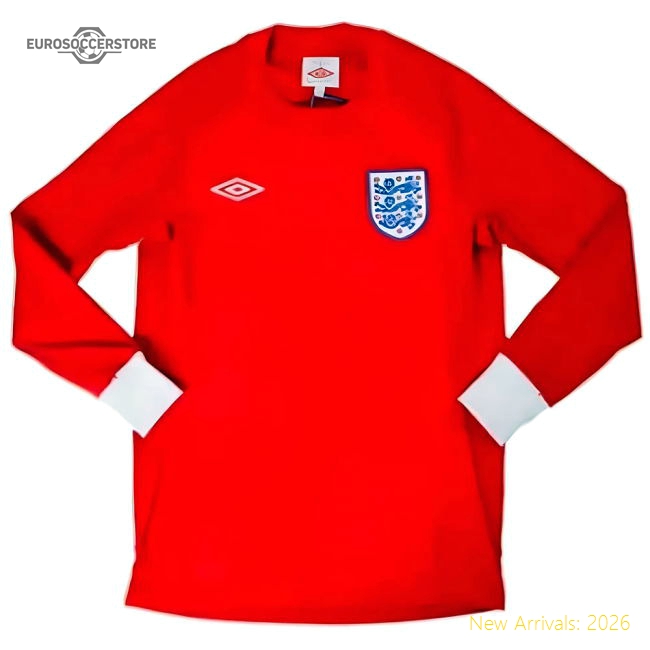 England 2010-11 L/S Away Shirt (M) (Very Good)-The Soccer Shirt Hub
