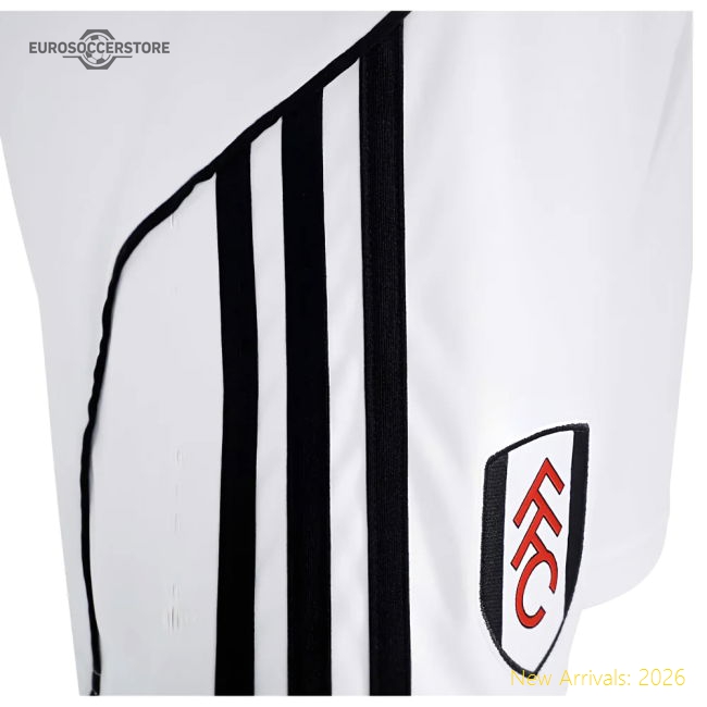 2025-2026 Fulham Home Shorts (White) - Kids-The Soccer Shirt Hub