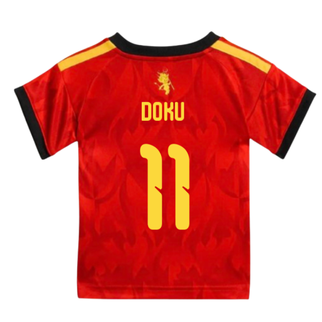 2026-2027 Belgium Home Baby Kit (Doku 11)-The Soccer Shirt Hub