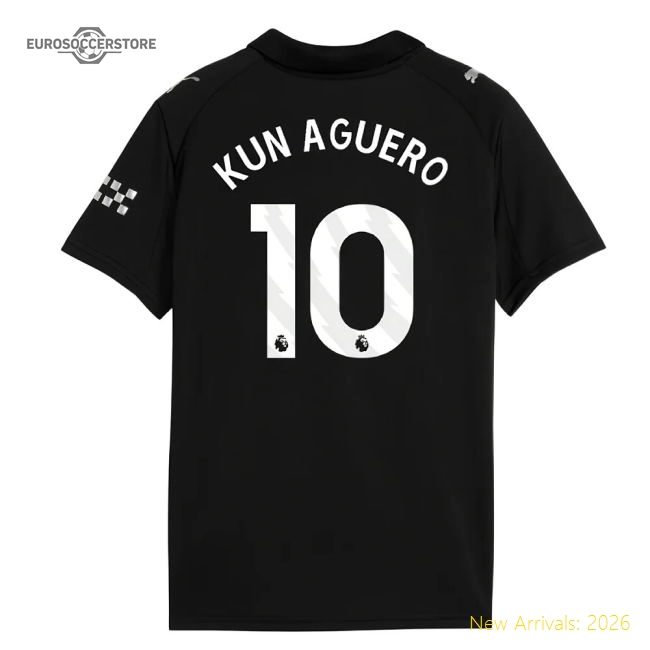 2025-2026 Man City Away Mini Kit (Kun Aguero 10)-The Soccer Shirt Hub
