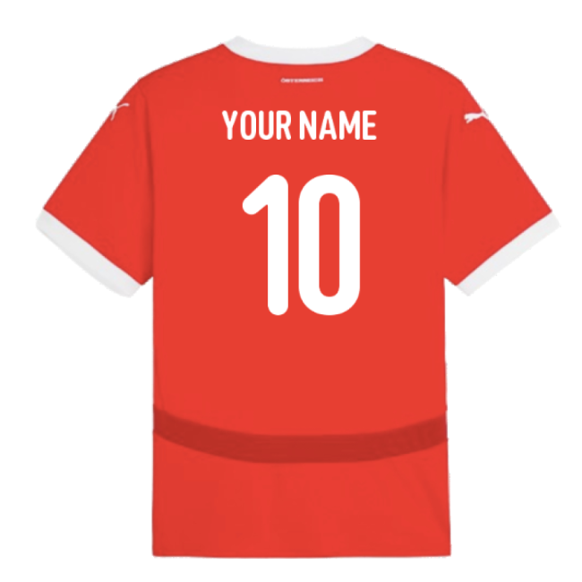 2024-2025 Austria Home Shirt (Your Name)-The Soccer Shirt Hub