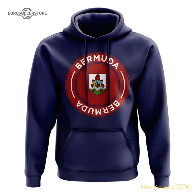 Bermuda Football Badge Hoodie (Navy)-The Soccer Shirt Hub