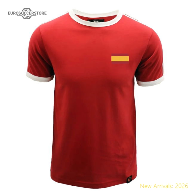 Fernando Torres Spain Ringer Tee (red)-The Soccer Shirt Hub
