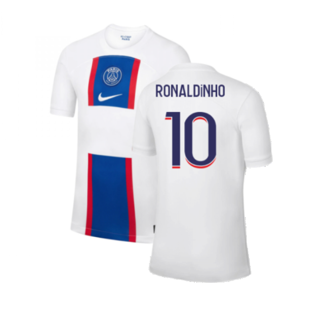 2022-2023 PSG Third Shirt (Kids) (RONALDINHO 10)-The Soccer Shirt Hub