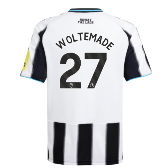 2025-2026 Newcastle Home Shirt (Kids) (Woltemade 27)-The Soccer Shirt Hub