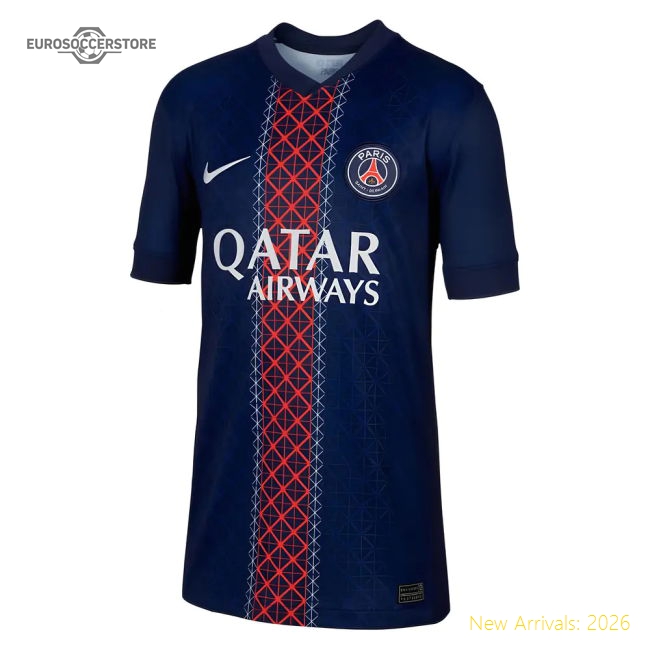 2025-2026 PSG Paris Saint Germain Home Shirt (Kids)-The Soccer Shirt Hub