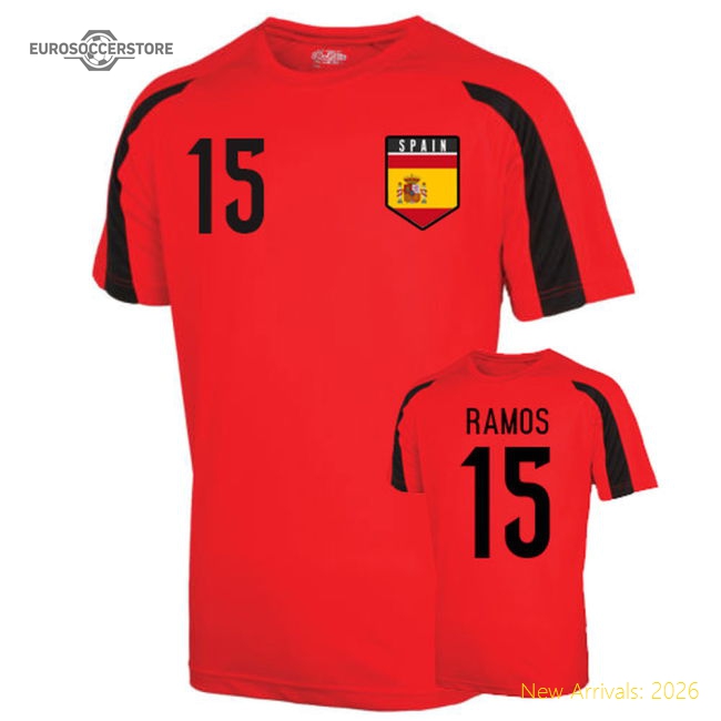 Spain Sports Training Jersey (ramos 15) - Kids-The Soccer Shirt Hub