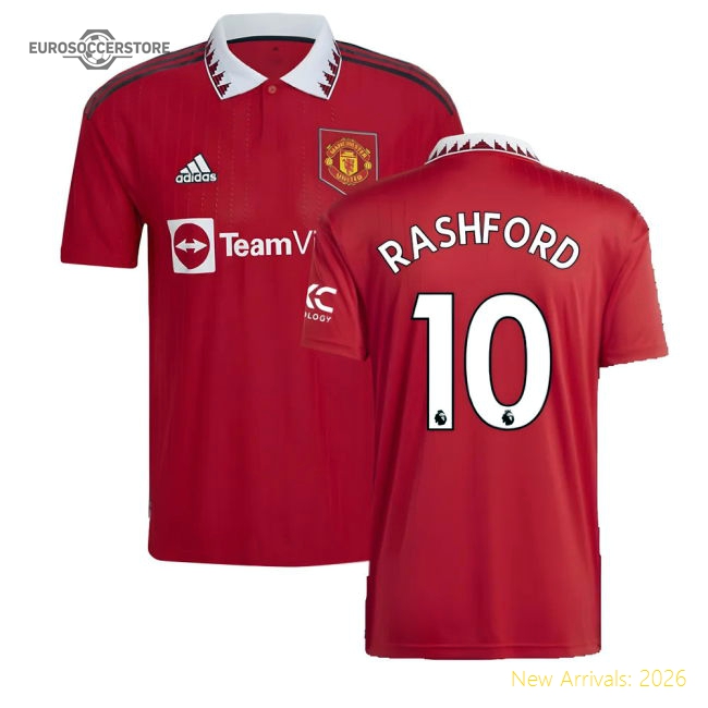 2022-2023 Man Utd Home Shirt (RASHFORD 10)-The Soccer Shirt Hub