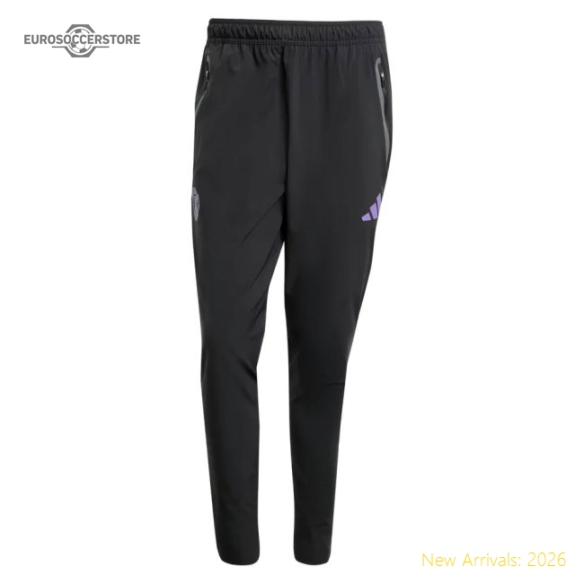 2025-2026 Man Utd Competition Vis Tech Pants (Black)-The Soccer Shirt Hub