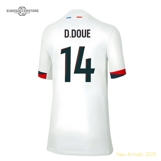 2024-2025 PSG Away Shirt (Kids) (D.Doue 14)-The Soccer Shirt Hub