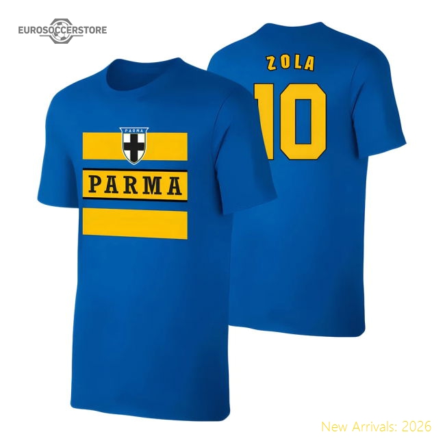 Parma retro t-shirt ZOLA - Blue-The Soccer Shirt Hub