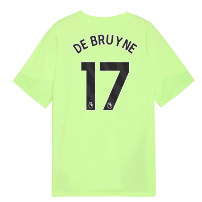 2025-2026 Man City Training Jersey (Fizzy Apple) - Kids (De Bruyne 17)-The Soccer Shirt Hub