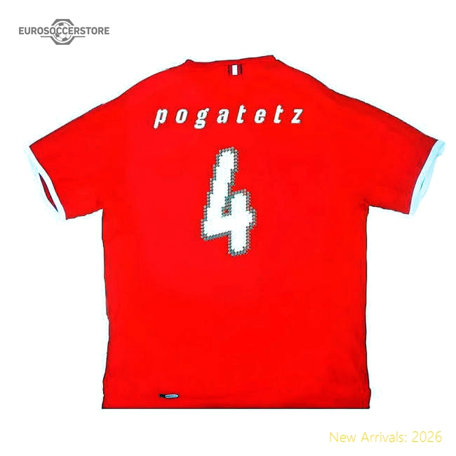 Austria 2008-09 Home Shirt ((Good) S) (Pogatetz 4)-The Soccer Shirt Hub