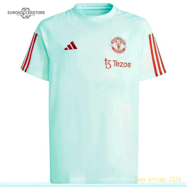 2023-2024 Man Utd Training Tee (White) - Kids (Garnacho 17)-The Soccer Shirt Hub