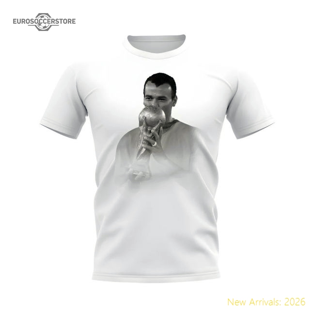 Cafu Brazil Legend T-Shirt (White)-The Soccer Shirt Hub