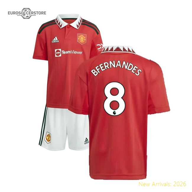 2022-2023 Man Utd Home Mini Kit (B FERNANDES 8)-The Soccer Shirt Hub