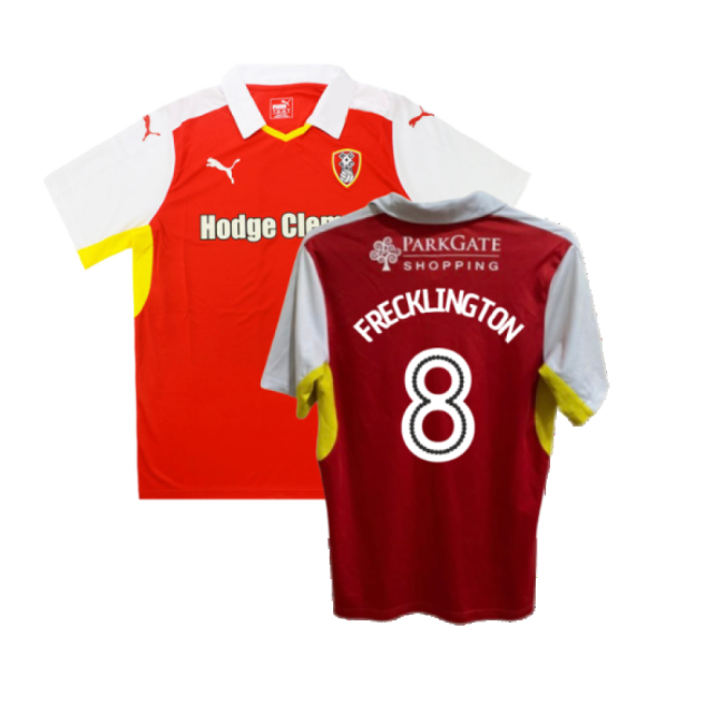 Rotherham 2016-17 Home Shirt ((Good) XL) (Frecklington 8)-The Soccer Shirt Hub