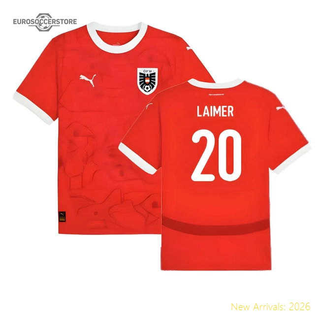 2024-2025 Austria Home Shirt (Laimer 20)-The Soccer Shirt Hub