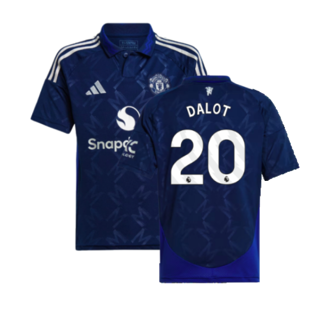 2024-2025 Man Utd Away Shirt (Kids) (Dalot 20)-The Soccer Shirt Hub