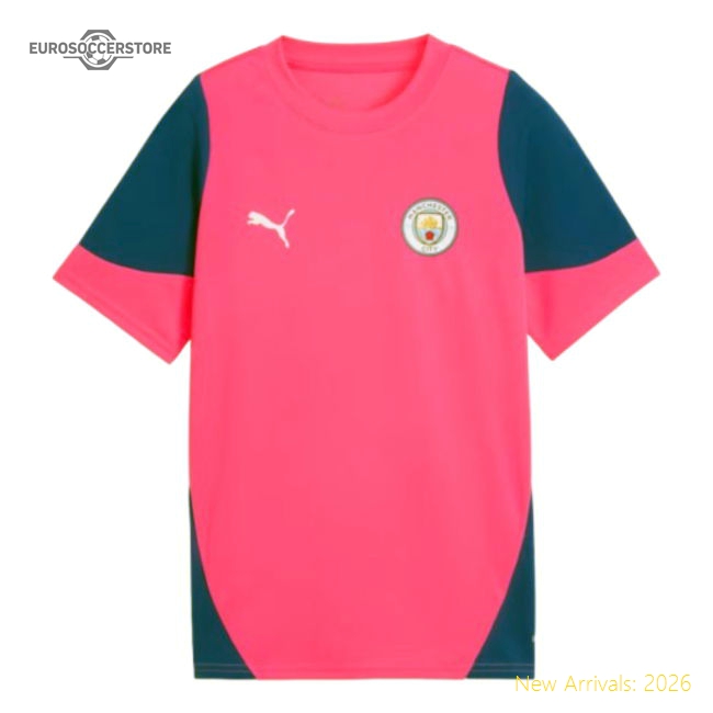 2025-2026 Man City Training Jersey (Fluro Pink) - Kids (Wright Phillips 29)-The Soccer Shirt Hub