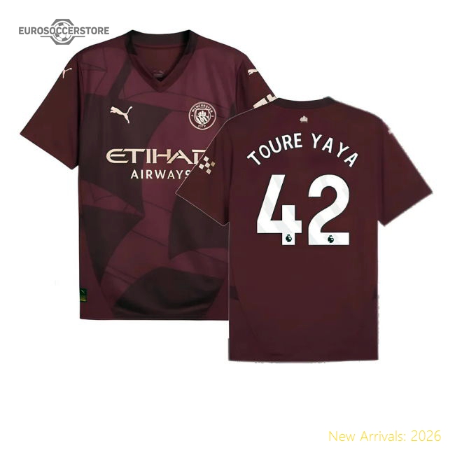 2024-2025 Man City Third Shirt (Toure Yaya 42)-The Soccer Shirt Hub