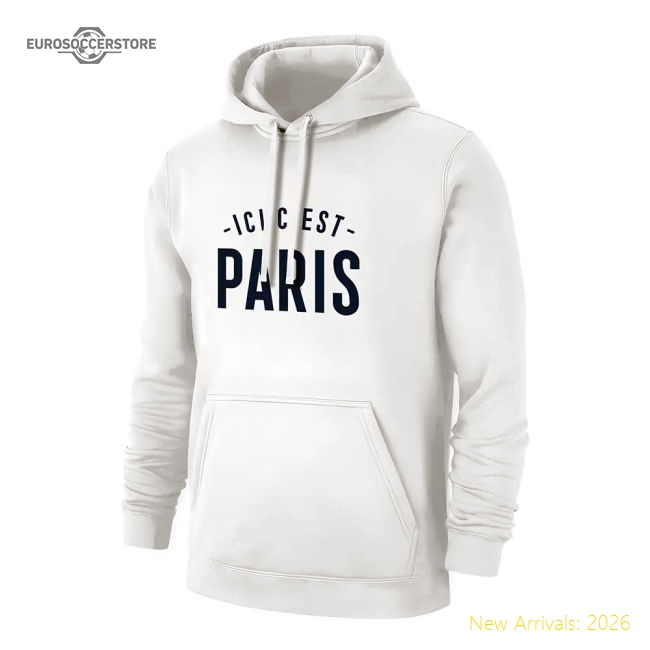 Paris ICI CEST 21 footer with hood, white-The Soccer Shirt Hub