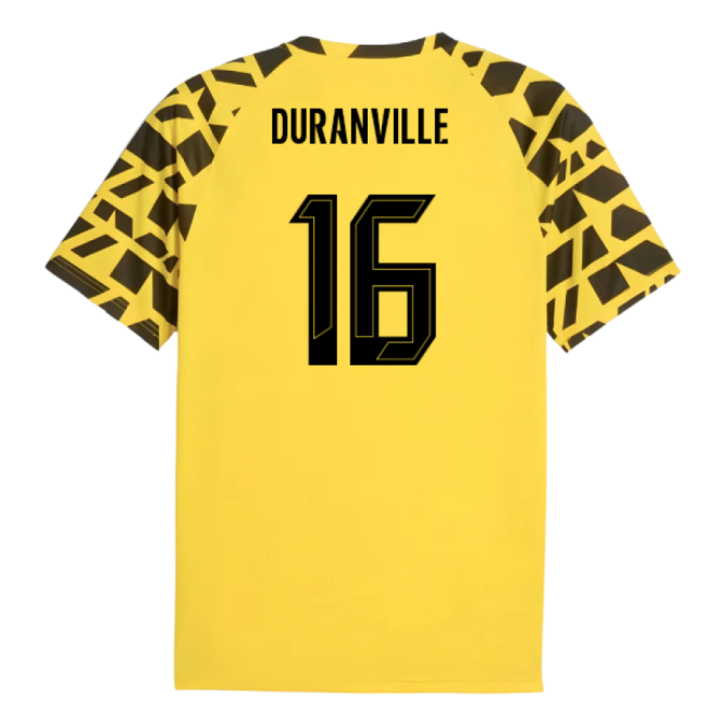 2025-2026 Borussia Dortmund Warm Up Jersey (Yellow) (Duranville 16)-The Soccer Shirt Hub