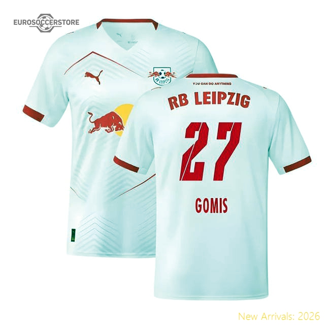 2025-2026 Red Bull Leipzig Home Shirt (Gomis 27)-The Soccer Shirt Hub