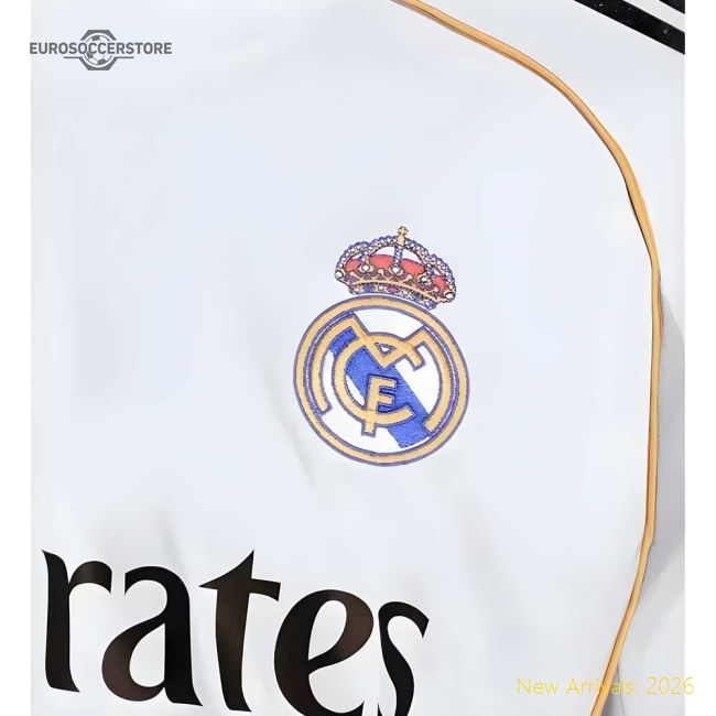 2025-2026 Real Madrid Long Sleeve Home Shirt-The Soccer Shirt Hub