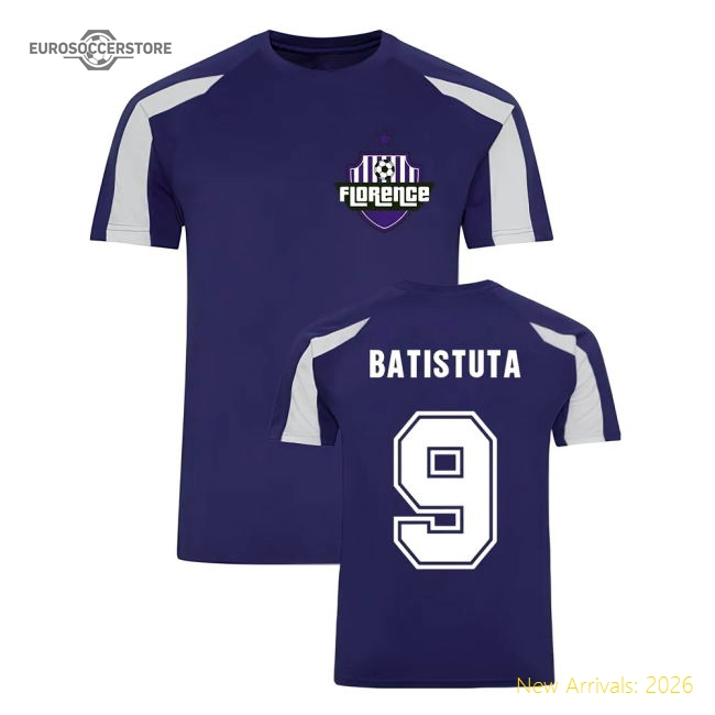 Gabriel Batistuta Fiorentina Sports Training Jersey (Purple)-The Soccer Shirt Hub