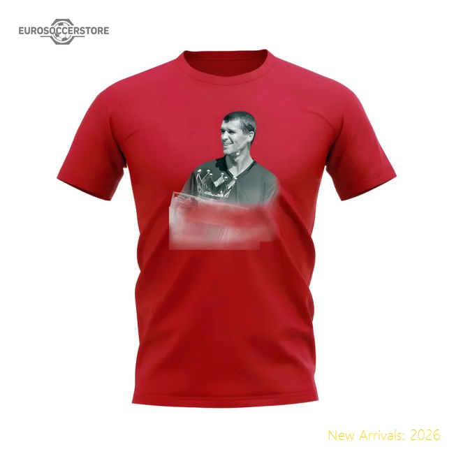 Roy Keane Manchester United Legend T-Shirt (Red)-The Soccer Shirt Hub