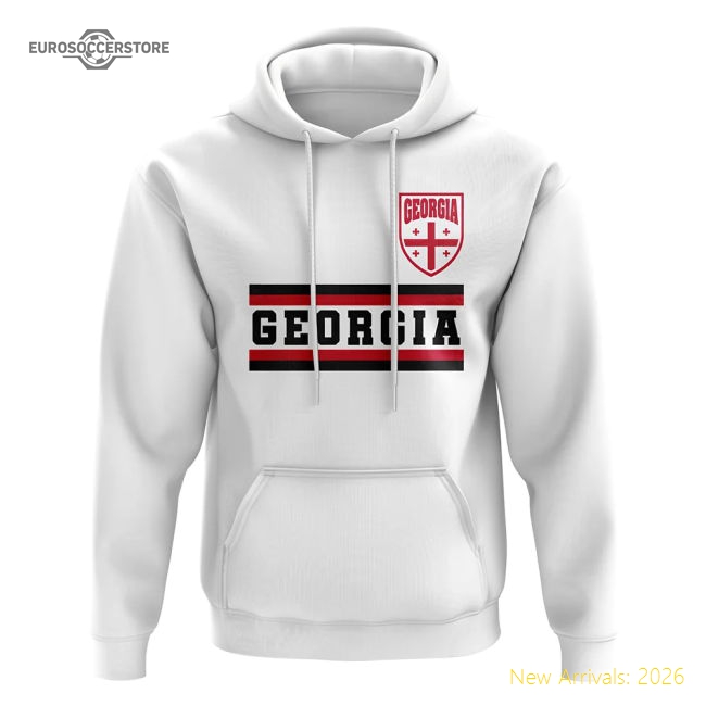 Georgia Core Football Country Hoody (White)-The Soccer Shirt Hub