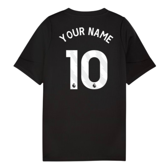 2025-2026 Man City Training Jersey (Black) - Kids (Your Name)-The Soccer Shirt Hub