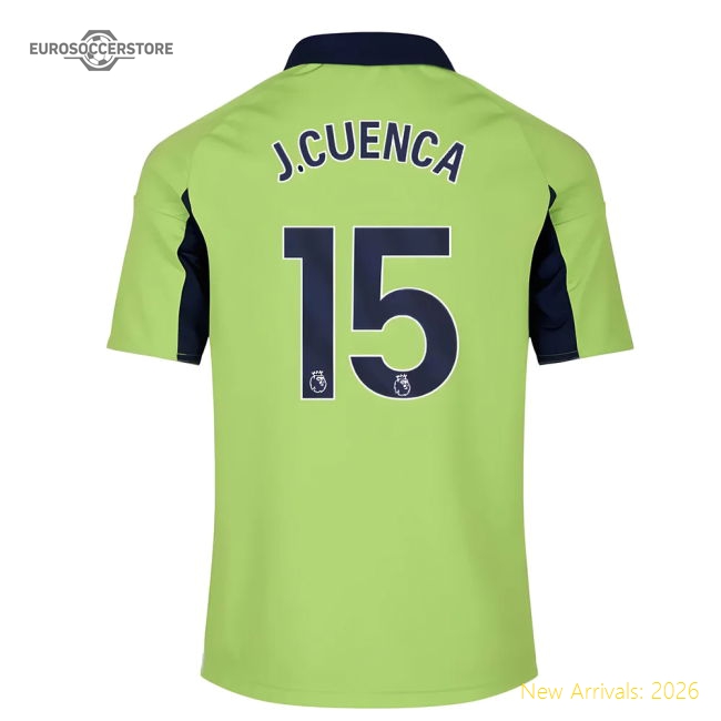 2025-2026 Fulham Away Shirt - Kids (J.Cuenca 15)-The Soccer Shirt Hub
