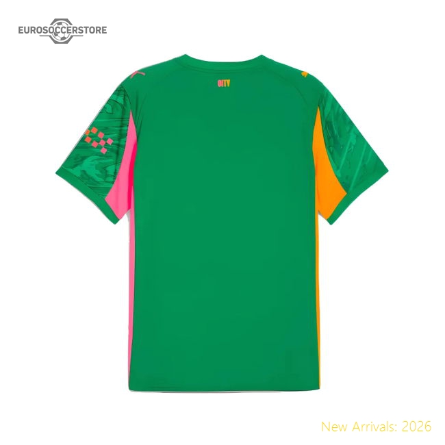 2025-2026 Man City Goalkeeper Away Shirt (Green)-The Soccer Shirt Hub