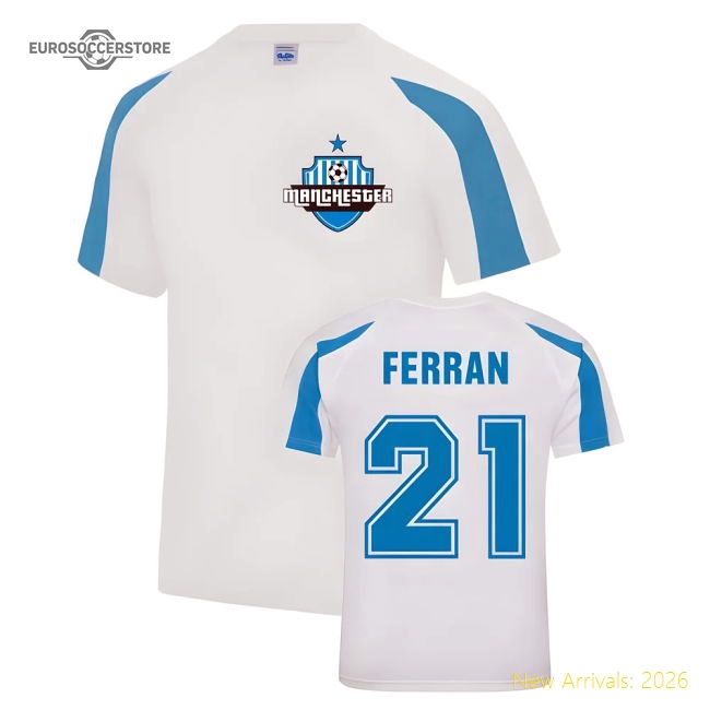 Ferran Torres Man City Sports Training Jersey (White)-The Soccer Shirt Hub