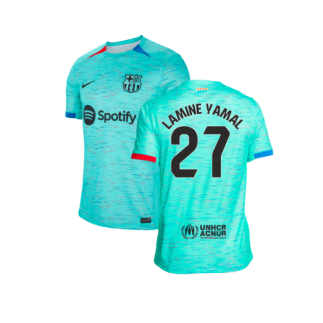 2023-2024 Barcelona Third Shirt (Lamine Yamal 27)-The Soccer Shirt Hub