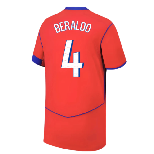 2025-2026 PSG Third Shirt (Kids) (Beraldo 4)-The Soccer Shirt Hub