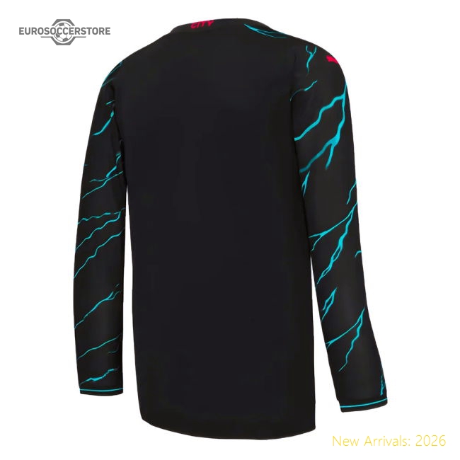 2023-2024 Man City Long Sleeve Third Shirt-The Soccer Shirt Hub