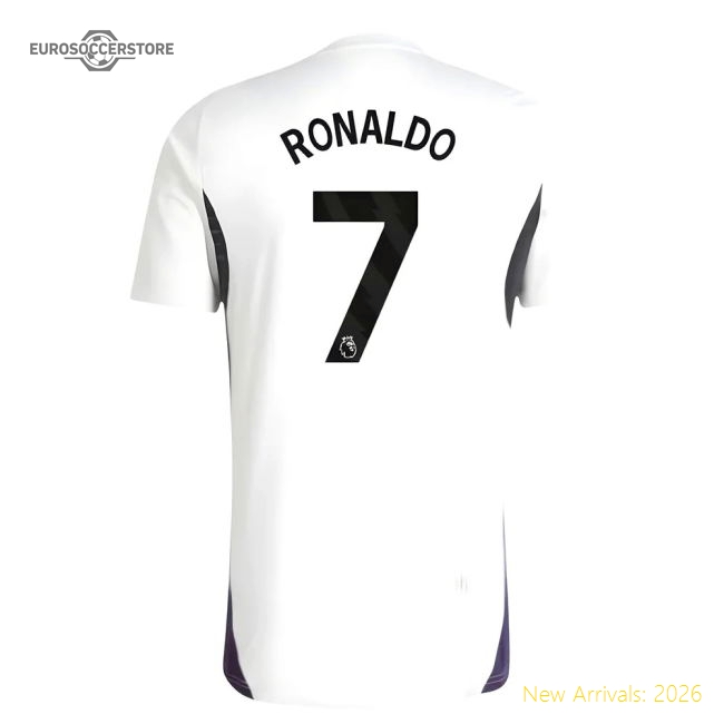 2025-2026 Man Utd Training Jersey (White) (Ronaldo 7)-The Soccer Shirt Hub