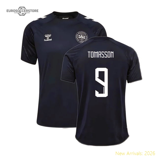 2024-2025 Denmark Training Jersey (Marine) (Tomasson 9)-The Soccer Shirt Hub