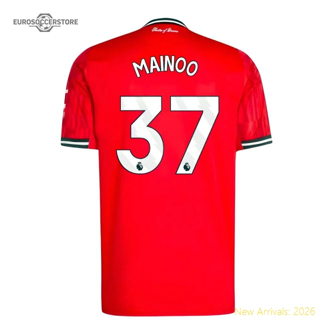2025-2026 Man Utd Home Shirt (Mainoo 37)-The Soccer Shirt Hub