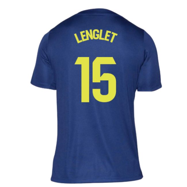 2025-2026 Atletico Madrid Pre-Match Shirt (Blue-Yellow) (Lenglet 15)-The Soccer Shirt Hub