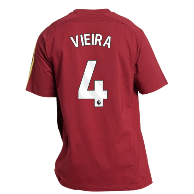 2025-2026 Arsenal UBP Tee (Noble Maroon) (Vieira 4)-The Soccer Shirt Hub