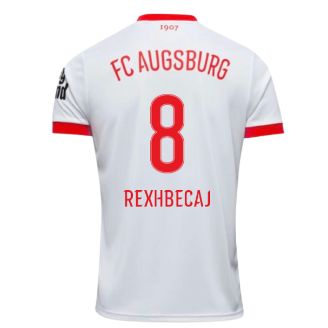 2025-2026 FC Augsburg Home Shirt (Rexhbecaj 8)-The Soccer Shirt Hub