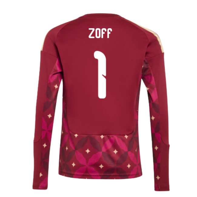 2026-2027 Italy Home Goalkeeper Shirt (Burgundy) - Kids (Zoff 1)-The Soccer Shirt Hub