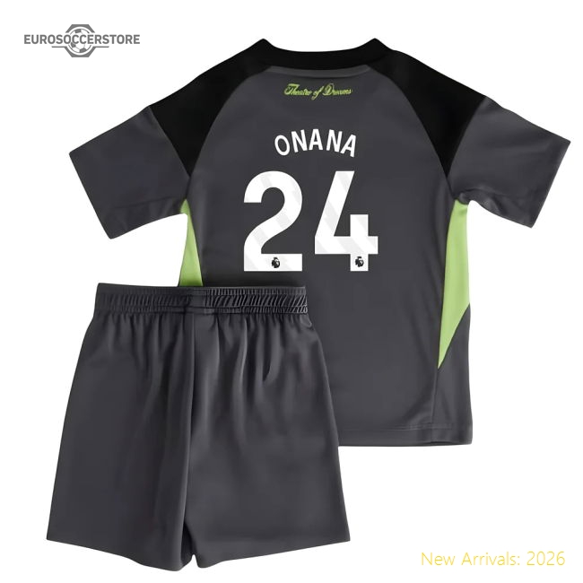 2025-2026 Man Utd Home Goalkeeper Mini Kit (Onana 24)-The Soccer Shirt Hub